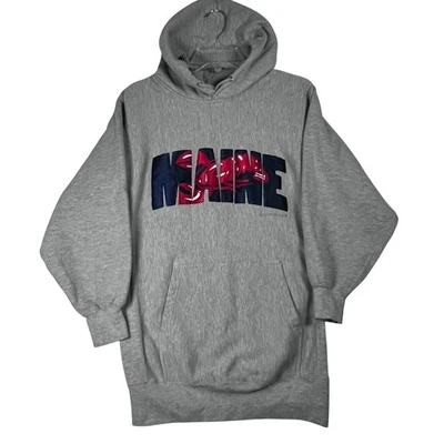 Moletom com capuz MAINE Lobster tamanho P por MV Sport Pro Weave cinza - Imagem 1 de 4