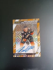 2024-25 O-Pee-Chee Platinum Orange Checkers Rookie Auto /15 Tristan Luneau #R-TL - Foto 1 di 2