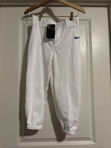 Boys XL Nike Vapor Pro High Cuff Tailored Fit White Baseball Pants NWT - Picture 1 of 4