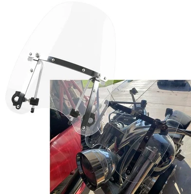 Large 18"x16" Windshield Windscreen 7/8'' 1' Mount For Honda V30 45 V65 Magna - Image 1 of 4