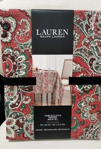 Ralph Lauren WEIHNACHTEN TISCHDECKE Jakobin Paisley länglich Urlaub 84" NEU - Bild 1 von 23