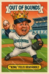 GX864 Felix Hernandez Seattle Mariners Out of Bounds 4x6 12x18 16x24 Photo - Picture 1 of 1