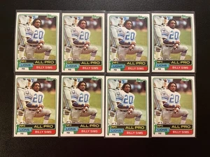1981 Topps Football All Pro #100 Billy Sims Lote de 8 #16 - Imagen 1 de 2