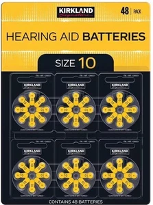 New Kirkland Signature Hearing Aid Batteries Size 10 2 x 48 Pack (Two Packs) - Picture 1 of 2