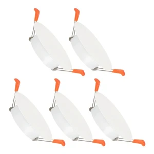 5Pz Piastra di Copertura per Soffitto in Metallo 2,6" Adatto per Foro Tondo 2,8-3,2", Bianco - Foto 1 di 7