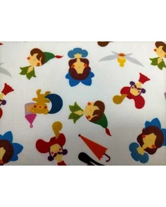 50 Cm Tessuto Puro Cotone Stampato Favole Cappuccetto Rosso Peter Pan Pinocchio - Imagen 1 de 16