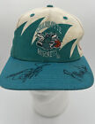 Vtg 90'S Charlotte Hornets Sharktooth Logo 7 Snapback Cap Autographs Muggsy
