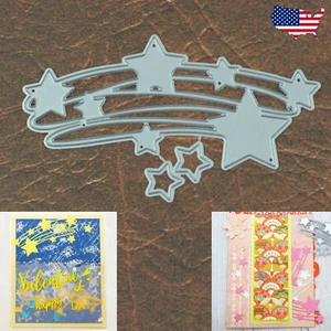 Scribble Lines with Stars Cutting & Embossing Dies Graduations 4th of July +More - Picture 1 of 3