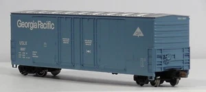 GEORGIA PACIFIC #11887 SCALETRAINS EVANS 5100 RBL DOUBLE DOOR BOXCAR ASSEMBLED - Picture 1 of 3