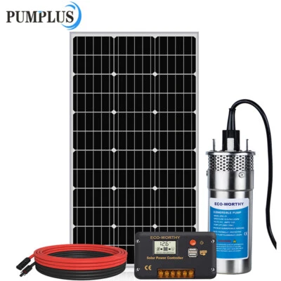 kit pompe à eau solaire, pompe solaire 12V + kit panneau solaire 120W - Bild 1 von 4