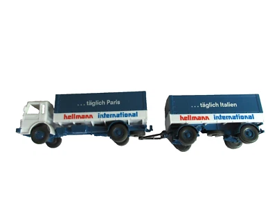WIKING 1:87 Man Camion Pianale di Carico Hellmann - Immagine 1 di 4