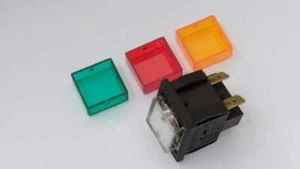 INTERRUTTORE BIPOLARE LUMINOSO TRASPARENTE ROSSO GIALLO VERDE 250V 16A - Foto 1 di 1