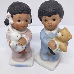 Homco 1430 Boy Girl Figurines Vintage - Picture 1 of 3