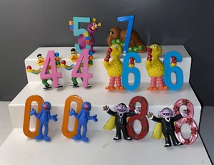 Figuras de PVC Nº# de Plaza Sésamo años 80 con números. Lote de 10 adornos para pasteles mixtos - Imagen 1 de 6