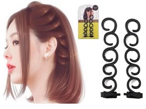 2x Magic French Hair Twist Braiding Maker Styling Clip Roller Tool Bun Making UK - Picture 1 of 23