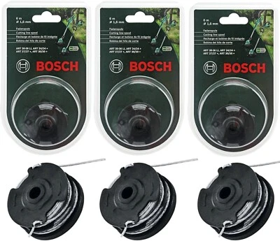 3 X BOSCH ART 24 27 30 30-36 LI Strimmer Trimmer  Line Spool Feed 6m 1.6mm - Image 1 of 3