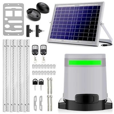 Abridor de puerta corredera Blütezeit Solar Power 1400 lb control WiFi con batería Foto 1 de 4