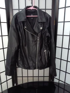 Art Class Jacket Girls XL Black Faux Leather Biker Moto - Picture 1 of 3