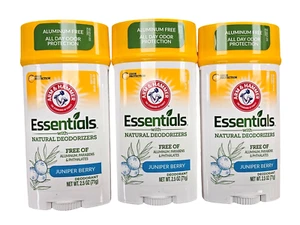 Arm & Hammer Essentials Deodorant JUNIPER BERRY No Aluminum 2.5 oz ( 3 pack ) - Picture 1 of 2