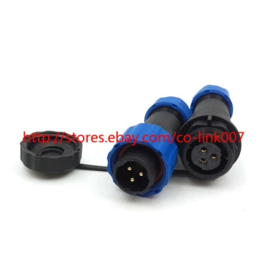 SD16 3pin Waterproof Power Connectors,IP68 Electrical High Voltage LED Connector - Image 1 of 4