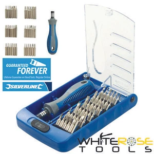 Silverline Screwdriver Bit Set Carbon Steel 37pce Precision - Picture 1 of 7