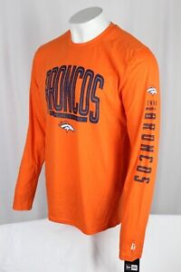 New Era Men's Denver Broncos Combine Authentic Long Sleeve T-Shirt Orange Crush