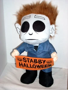 Michael Myers HALLOWEEN Door Greeter 19” Plush Stabby Halloween Home Decor NWT - Picture 1 of 3