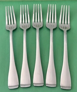 Oneida Surge Muster Edelstahl Besteck 7" SALATGABELN 5er Set Ausgezeichnet - Bild 1 von 2