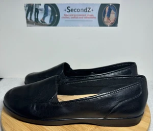 Mocassini bassi Easy Spirit donna Sedevitt in pelle nera comodi taglia 10W - Foto 1 di 9