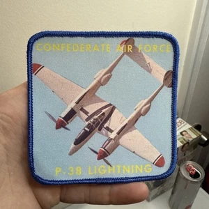 Confederate Air Force Patch P-38 Lightning Vivid Jacket Patch Rare - Picture 1 of 3