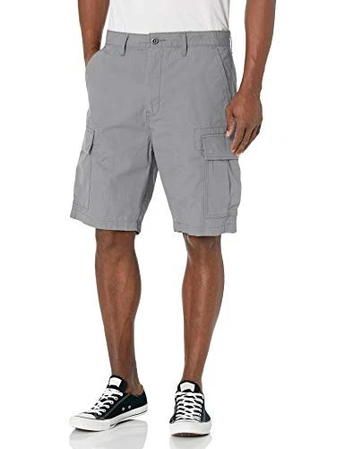 Levi's Gray Cotton Carrier Cargo Flat Front Shorts - 42 -