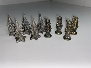 Árboles de Navidad y figuras de peltre de colección - Imagen 1 de 5