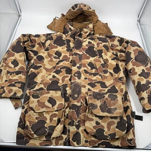 Vintage Columbia Omni-Tech Duck Camo Hunting Jacket Waterproof Breathable Mens L - Picture 1 of 24