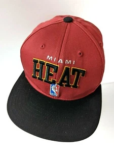Miami Heat Hat adidas Youth Snapback Baseball Maroon Black - Picture 1 of 10