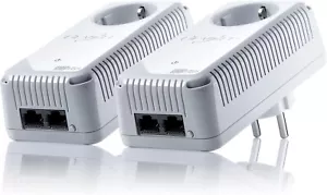 Devolo dLAN 500 DUO+ SET Powerline Netzwerk Adapter Steckdose 2x LAN Anschluss - Bild 1 von 7