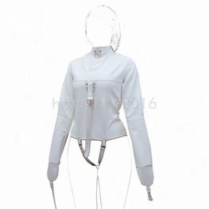 Roleplay Zwangsjacke DE PU Leder-Look DE Strict Fesseln Handfesseln Armbinder - Bild 1 von 29