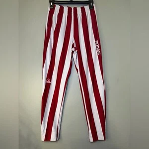 Adidas Indiana Hoosiers Red White Candy Stripe Warm Up Pants Youth Large NWOT IU - Picture 1 of 11