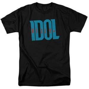 Billy Idol Logo T Shirt Mens Officially Licensed Rock Band Merchandise Tee Black - Picture 1 of 2