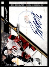 2010-11 Panini Pinnacle Pencraft Brandon Sutter Auto /100 Carolina Hurricanes