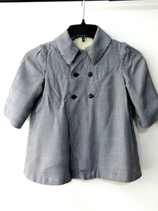 HANDMADE VINTAGE 1950 GIRLS NAVY BLUE TWEED  DRESSY COAT SIZE 2-3T - Picture 1 of 4
