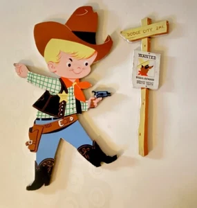 Vintage 1962 The Dolly Toy Co. Sheriff Western/ Wells Fargo Wanted Sign - Picture 1 of 8