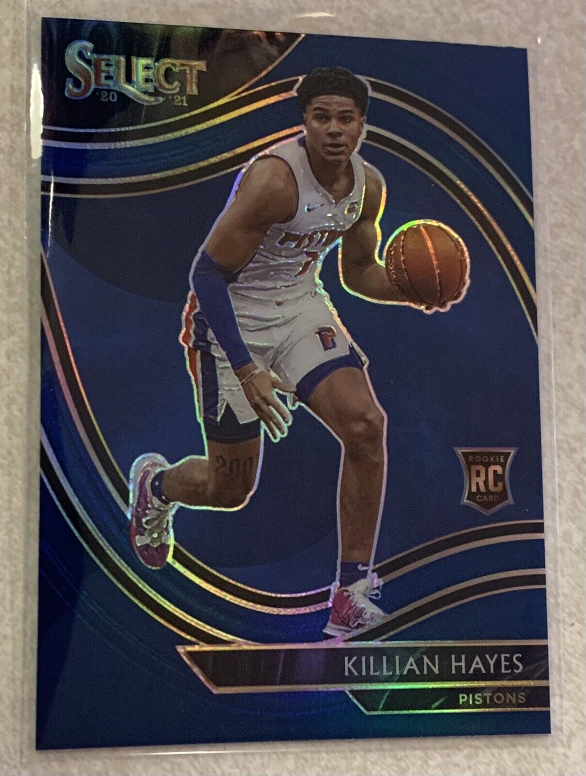 2020-21 Panini Select Killian Hayes Courtside Silver Rookie RC Blue Pistons
