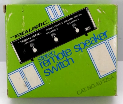 VTG REALISTIC Stereo REMOTE SPEAKER SWITCH Cat No 40-125A Tandy Hi Fi Complete - Image 1 of 4