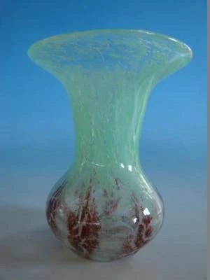 RSHK18-044: WMF Ikora Glas kleine Vase braun grün 16 cm - Bild 1 von 3