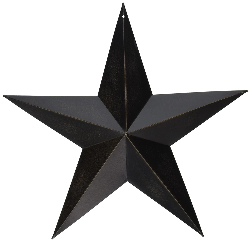 barn star wall decor 12-inch antique black