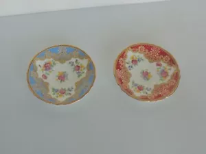 Paragon Honiton cabbage rose Red , and blue saucer bone china made in England - Picture 1 of 5