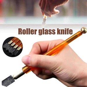 1x Professional Glass Cutter Oil Lubricated Cutters Carbide Grip T4B9 With L6Y4 - Picture 1 of 12