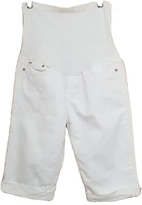 JOE'S A PEA IN THE POD Jenny Tall Belly Panel Pull-On WHITE Cropped/Capris Sz 29 - Picture 1 of 6