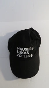 Berretto da baseball Hauser & Luke &2 violoncelli ricamato nero grafico taglia unica nuovo con etichette - Foto 1 di 3