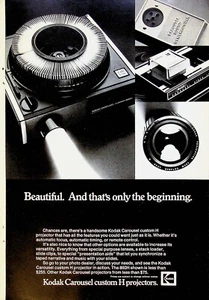 1974 Kodak Carousel Custom H Projector Vintage 1970s Print Ad Sound Synchronizer - Picture 1 of 1